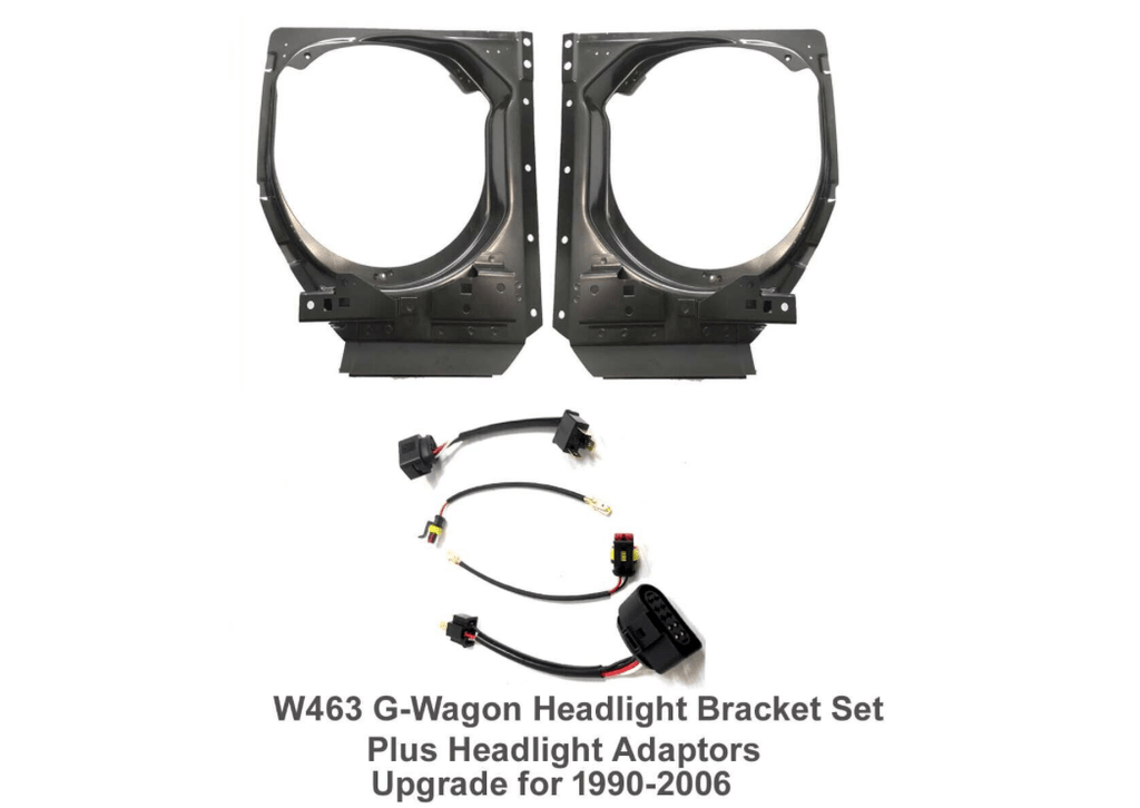 Daves Auto Accessories G-Wagon Headlight Mounting Bracket + Adaptors Upgrade G500 G55 90-06 To 07-18