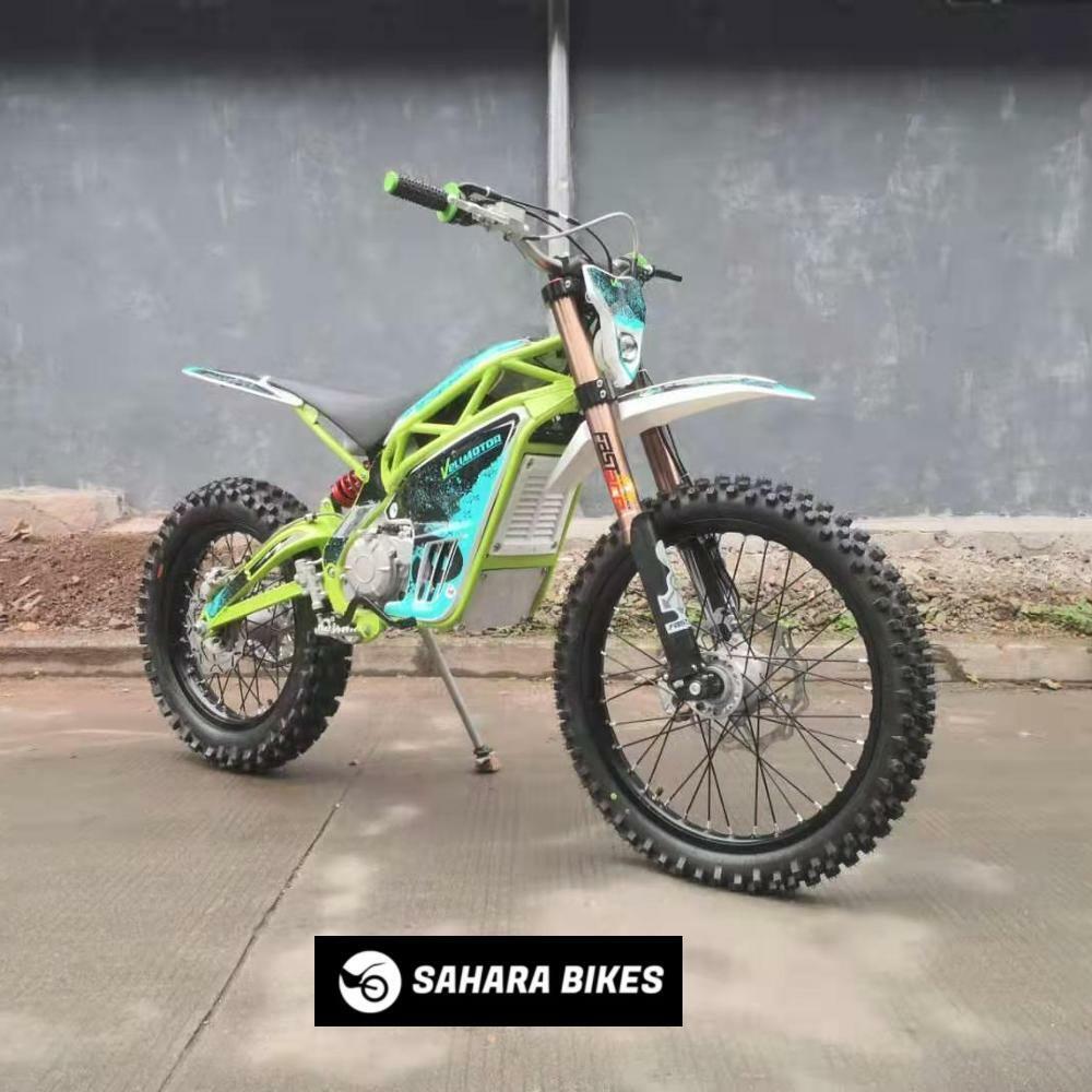 Sahara Bikes 72V 40A Electric Off-Road Motocross Motorcycle Dirt Bike For Adults 60+MPH