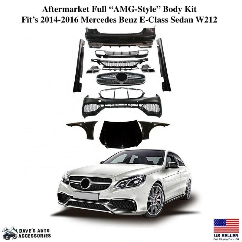 Forged LA Aftermarket "AMG Style" Body Kit For 14-16 Mercedes Benz E-Class W212 Bumper E63
