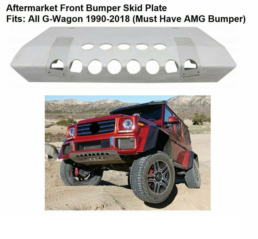Forged LA Aftermarket G-Class W463 Front Bumper Aluminum Skid Plate 4x4 Style Squared