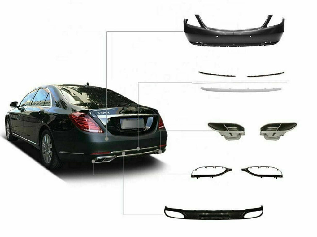Aftermarket Products Aftermarket "Maybach Style" Body Kit 14-17 S-Class W222 560 Conversion Full S63 (No Grill)