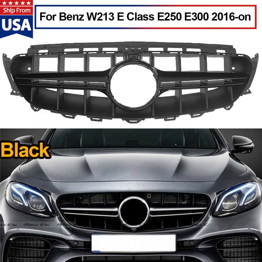 Forged LA BLACK E63 TYPE FRONT BUMPER GRILLE FOR 2016 2017 2018 2019 MERCEDES BENZ W213