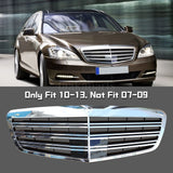 For 2010-2013 Mercedes Benz S400 S350 W221 Front Hood Grille S63 Style Chrome