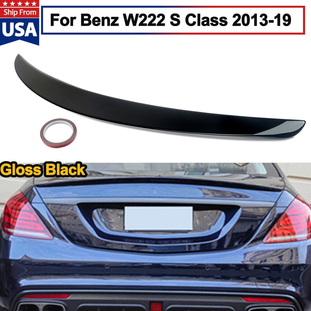 Forged LA For 2013-19 Benz W222 S-Class AMG Style Gloss Black Rear Trunk Spoiler Wing Lip