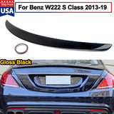 For 2013-19 Benz W222 S-Class AMG Style Gloss Black Rear Trunk Spoiler Wing Lip
