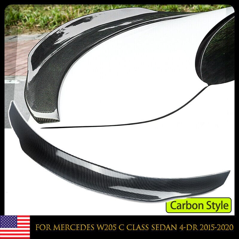 Forged LA FOR 2015-18 MERCEDES BENZ W205 PSM STYLE CARBON Style TRUNK SPOILER WING LIP