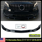 For Mercedes Benz C117 X117 W117 2016-19 LCL AMG Style Front Bumper Splitter Lip