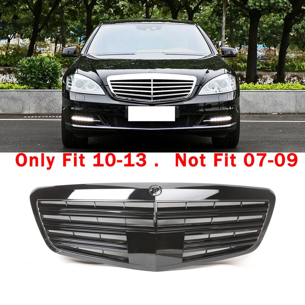 For Mercedes Benz S-Class W221 2010-13 AMG style Front Grille Grill Gloss  Black