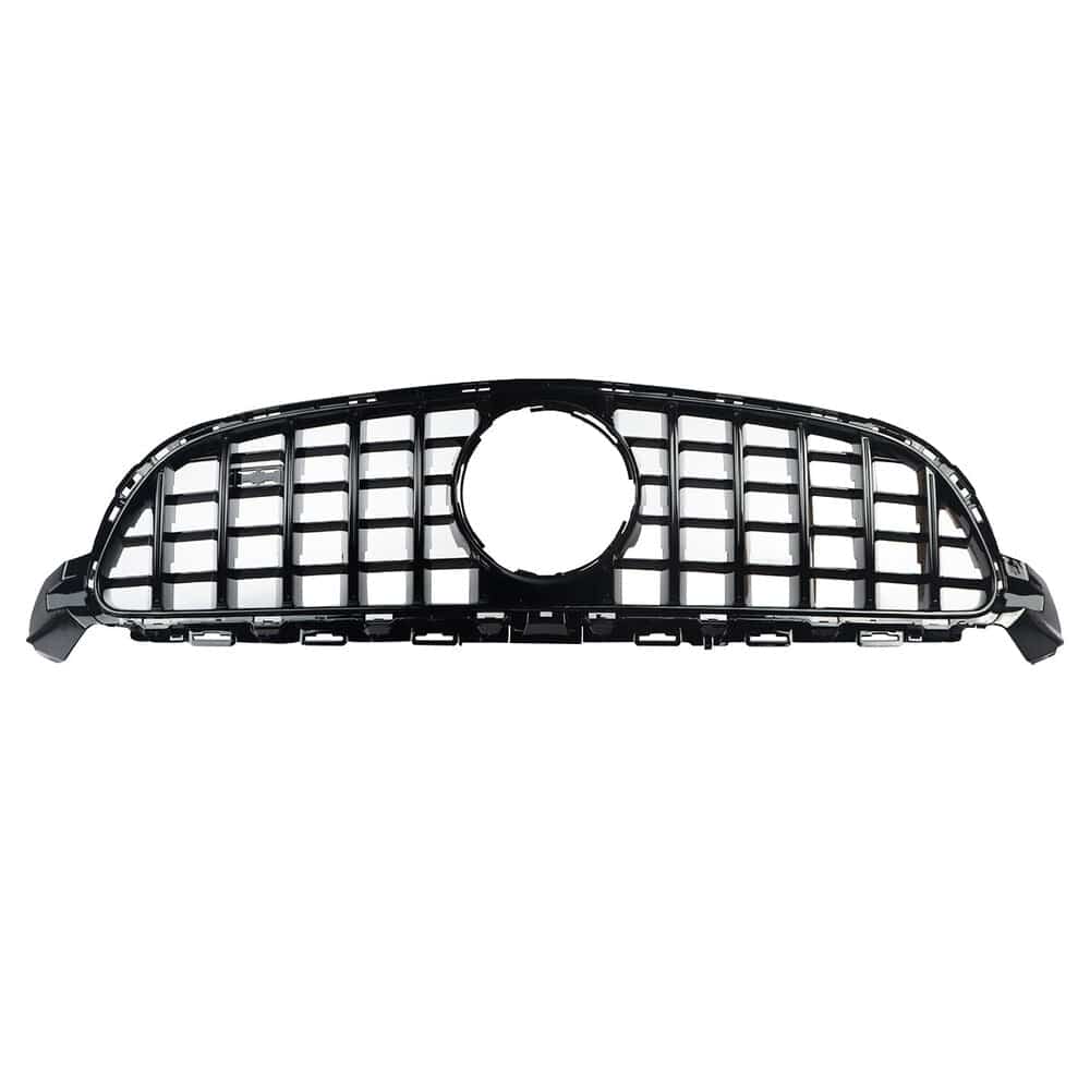 Forged LA Front Grille W/O Camera For Benz W205 C205 2015-2018 GT R Style ALL BLACK Grille