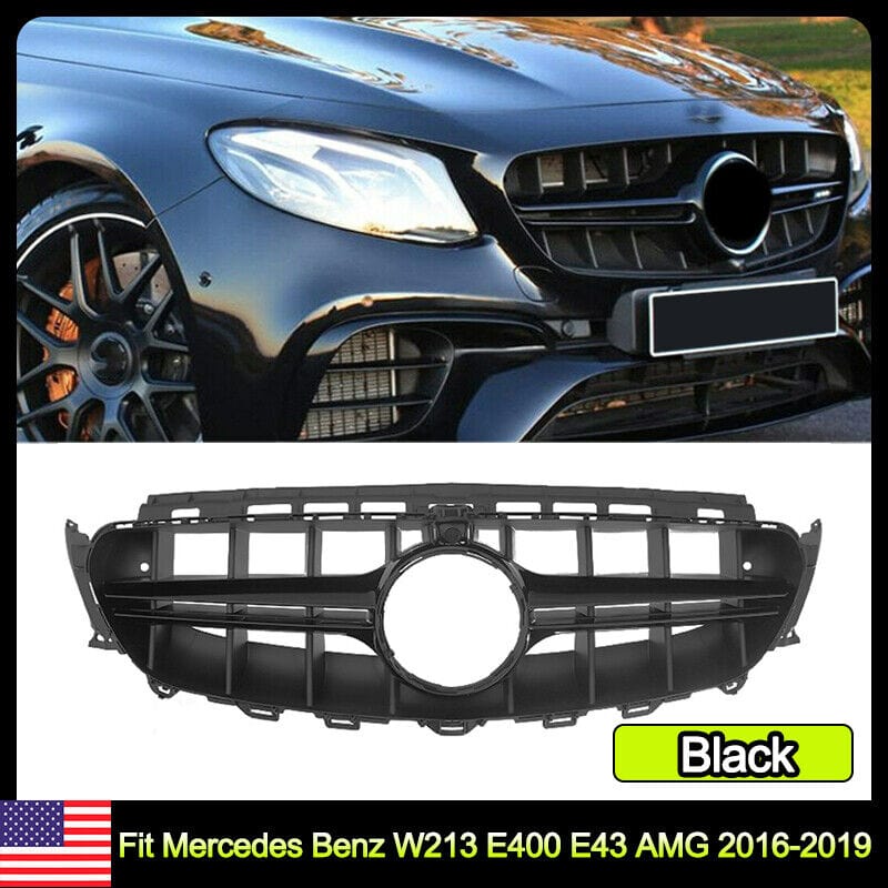 Forged LA Front Racing Grille For Mercedes-Benz W213 E400 E450 E43 AMG 2016-2019 Black