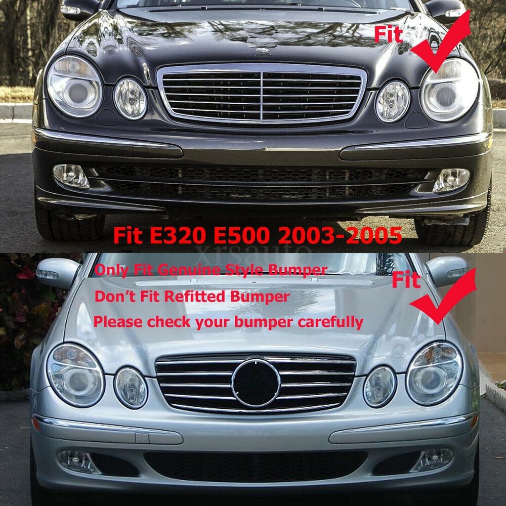 Forged LA Pair left & right fog lights 2003 2004 2005 2006 Mercedes Benz E W211 E320 E500