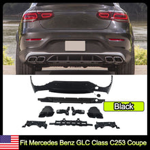 Load image into Gallery viewer, Forged LA Rear Diffuser Lip W/ Exhaust Tips AMG Style For Mercedes Benz GLC Class C253