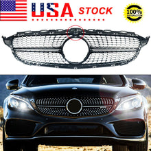 Load image into Gallery viewer, Forged LA Silver Diamond Grille W/Camera For Benz C Class W205 C205 C300 C43 AMG 2014-2018