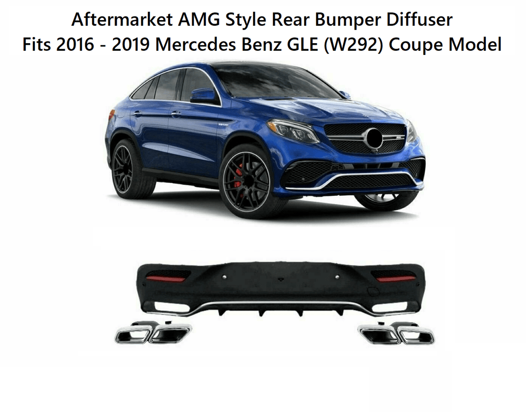 Forged LA VehiclePartsAndAccessories Aftermarket "AMG Style" Rear Bumper Diffuser Kit Fits Benz 16-19 GLE W292