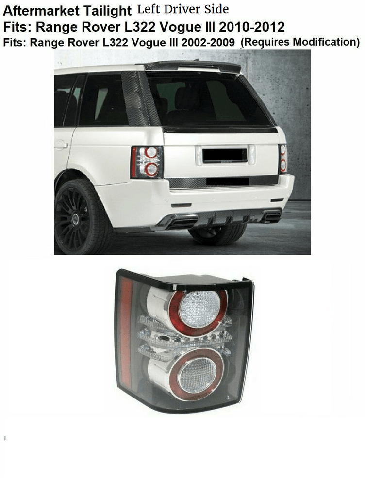 Aftermarket Products VehiclePartsAndAccessories Aftermarket Halogen Taillight Left Driver Side 2010-2012 Range Rover L322 HSE