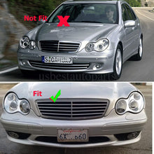Load image into Gallery viewer, Forged LA VehiclePartsAndAccessories AMG Style Front Bumper Clear Fog Lights For Mercedes Benz W203 C32 C55 AMG