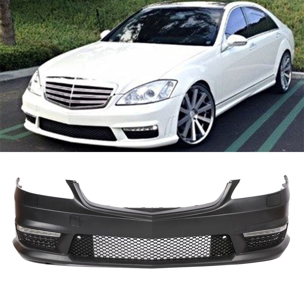 Forged LA VehiclePartsAndAccessories AMG Style Front Bumper Conversion Cover W/O PDC W/ DRLS Fit 10-13 W221 S550 S600