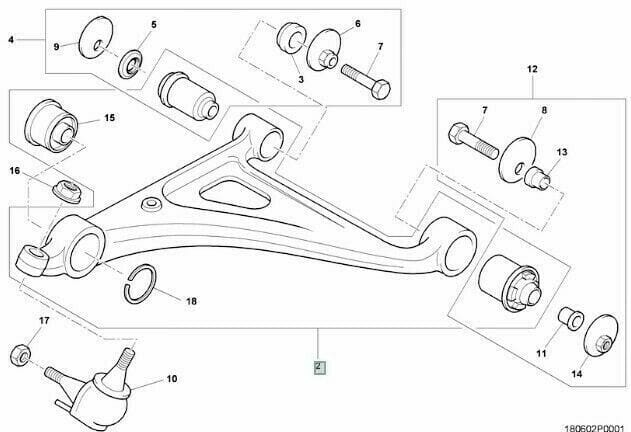 Genuine Bentley VehiclePartsAndAccessories Bentley Arnage Lower Right Control Arm