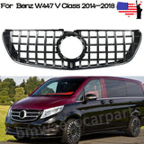 Chrome GT Style Front Grille Mesh For Mercedes Benz V Class V250 W447 2014-2018