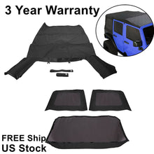 Load image into Gallery viewer, Forged LA VehiclePartsAndAccessories For 2007-2009 Jeep Wrangler 4 Door Replacement Black Soft Top Tinted Windows
