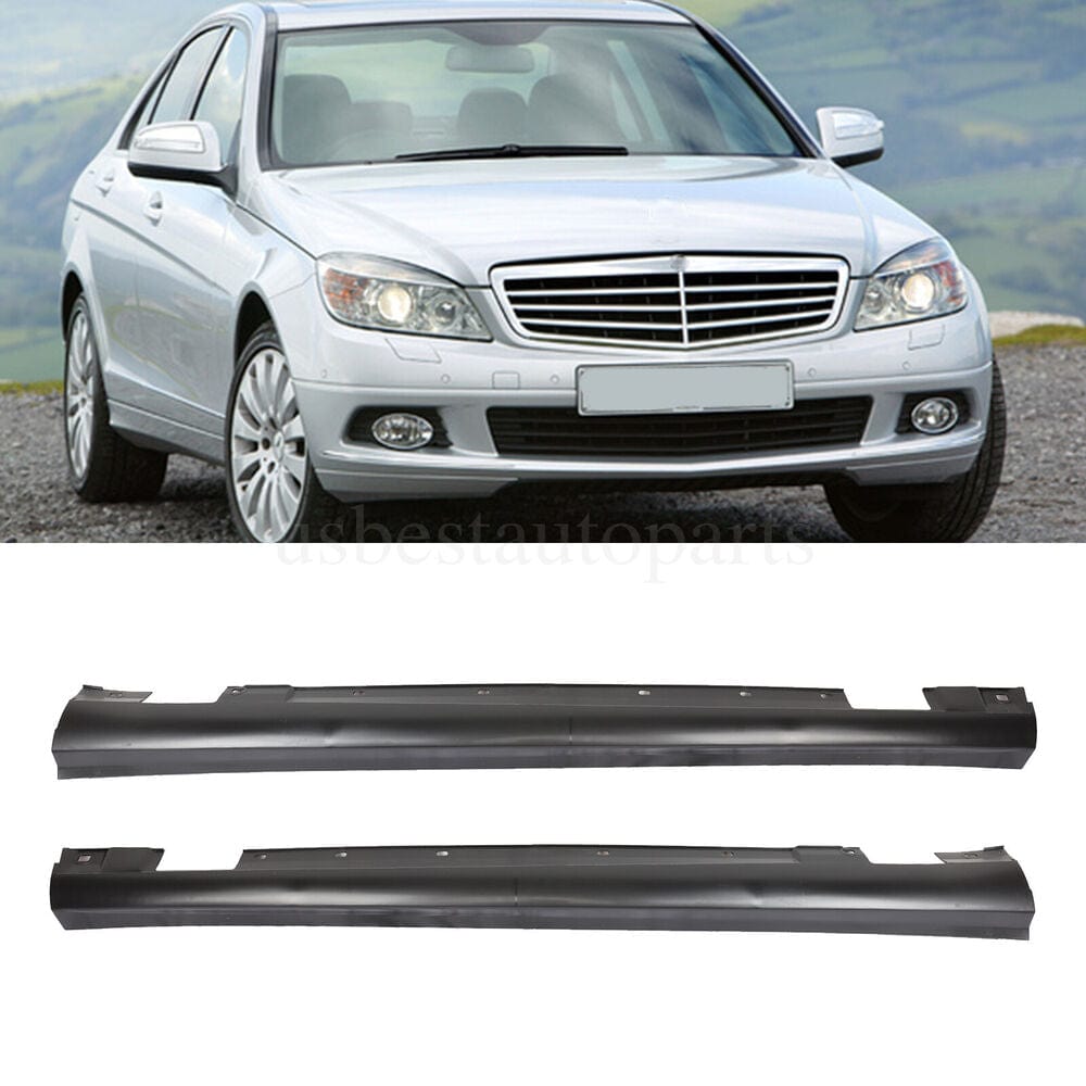 Forged LA VehiclePartsAndAccessories For Mercedes-Benz C-Class W204 2008-2013 C250 300 350 Side Skirt Rocker Molding