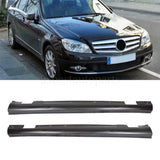 For Mercedes-Benz C-Class W204 2008-2013 C250 300 350 Side Skirt Rocker Molding