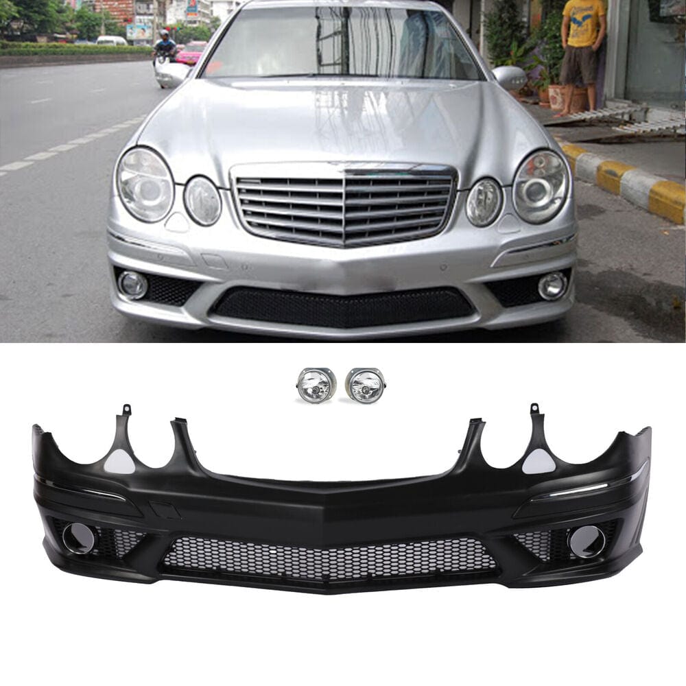 Forged LA VehiclePartsAndAccessories Front Bumper Body Kit W/O PDC E63 AMG Style For 07-09 Benz W211 E-Class
