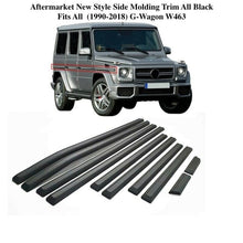 Load image into Gallery viewer, Forged LA VehiclePartsAndAccessories G63 SIDE FULL MOLDINGS BLACK GLOSS SIDE BODY W463 RUBBERS TRIM G550 NEW STYLE