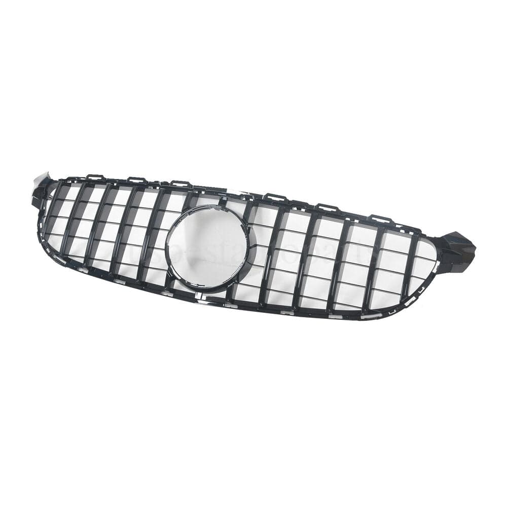 Forged LA VehiclePartsAndAccessories GT R AMG Style Front Grille for Mercedes W205 C63 C63S 2015-18 Black W/o Camera