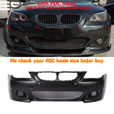 M5 Style Air Duct Type Front Bumper Cover W/ PDC For BMW 5 Series E60 E61 08-10