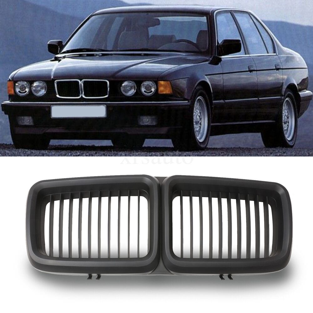 BMW VehiclePartsAndAccessories Matte Black sport grill front kidney grill for BMW 7 series E32 86-94