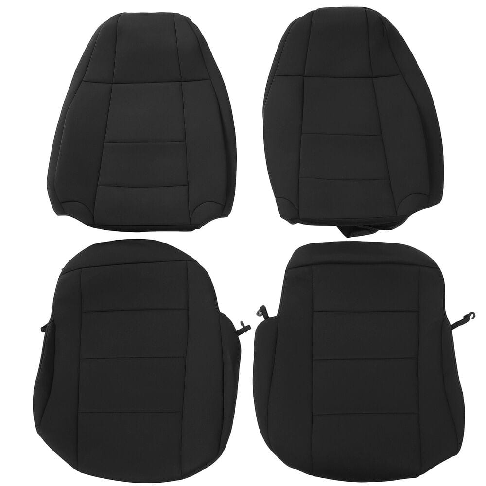 Forged LA VehiclePartsAndAccessories Neoprene Seat Covers For 91 92 93 94 95 Jeep Wrangler YJ 4WD SET (Front Rear)