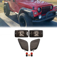 Load image into Gallery viewer, Forged LA VehiclePartsAndAccessories Smoke Bumper Signal+Fender Side Marker Light For 1997-2006 Jeep Wrangler TJ