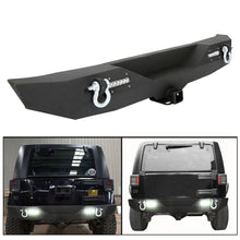 Load image into Gallery viewer, Forged LA VehiclePartsAndAccessories Textured Rear Bumper w/ D Ring 2&quot; Receiver LED light For 07-18 Jeep Wrangler JK
