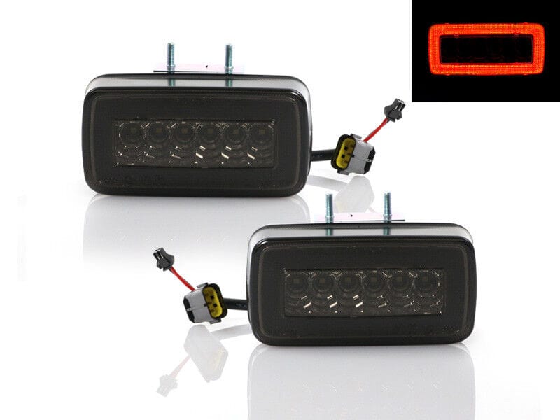Forged LA VehiclePartsAndAccessories USA SMOKE LED Light Bar Rear Bumper Reverse + Fog Lamp For 02-18 W463 G Class