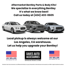 Load image into Gallery viewer, Daves Auto Accessories 2012-2015 Bentley Continental GT GTC Front Bumper Cover Grille Set Chrome W12