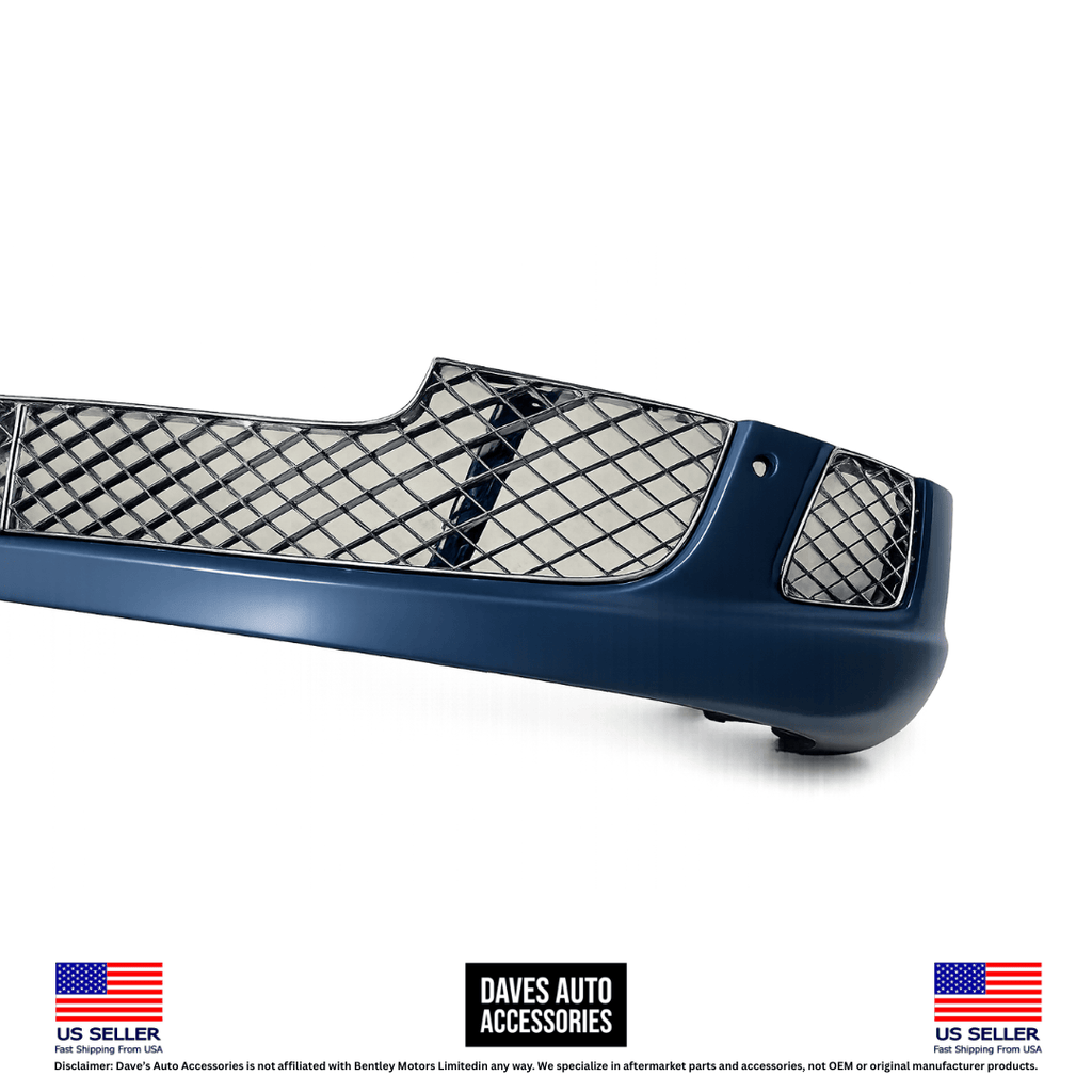 Daves Auto Accessories 2012-2015 Bentley Continental GT GTC Front Bumper Cover Grille Set Chrome W12