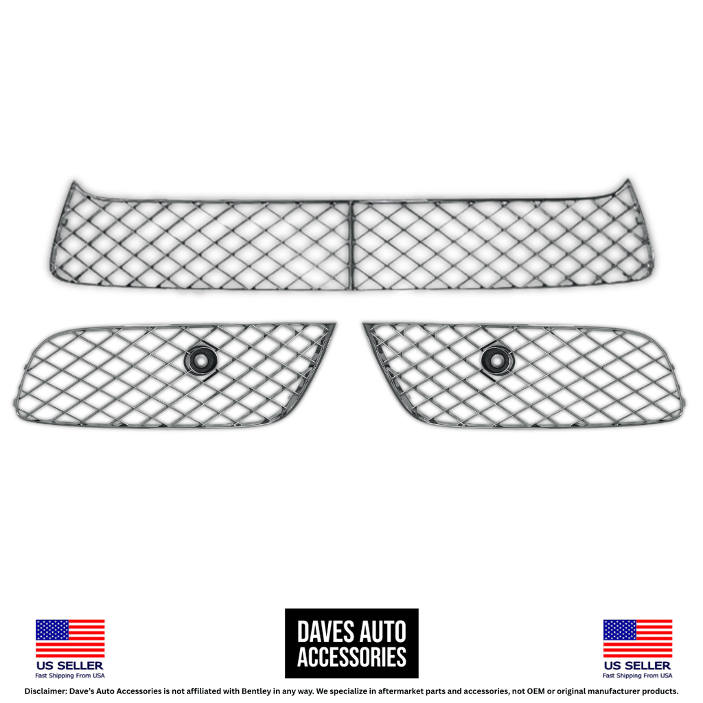 Daves Auto Accessories 2012-2015 Bentley Continental GT GTC Front Bumper Cover & Grille Set V8 4.0