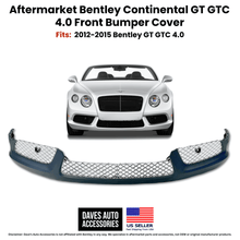Load image into Gallery viewer, Daves Auto Accessories 2012-2015 Bentley Continental GT GTC Front Bumper Cover &amp; Grille Set V8 4.0