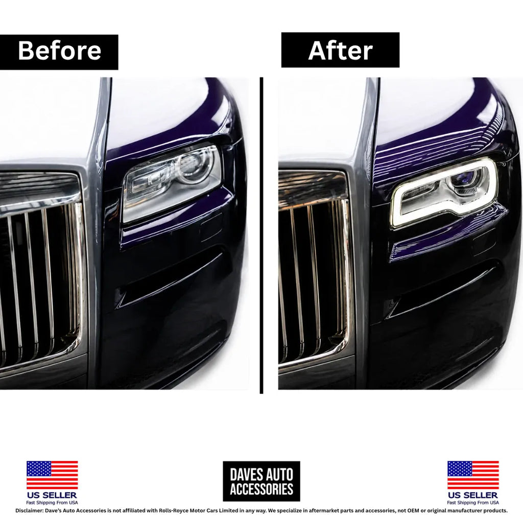 Daves Auto Accessories 2014-2017 Rolls-Royce Wraith 2018-2023 Style Facelift Conversion Body Kit