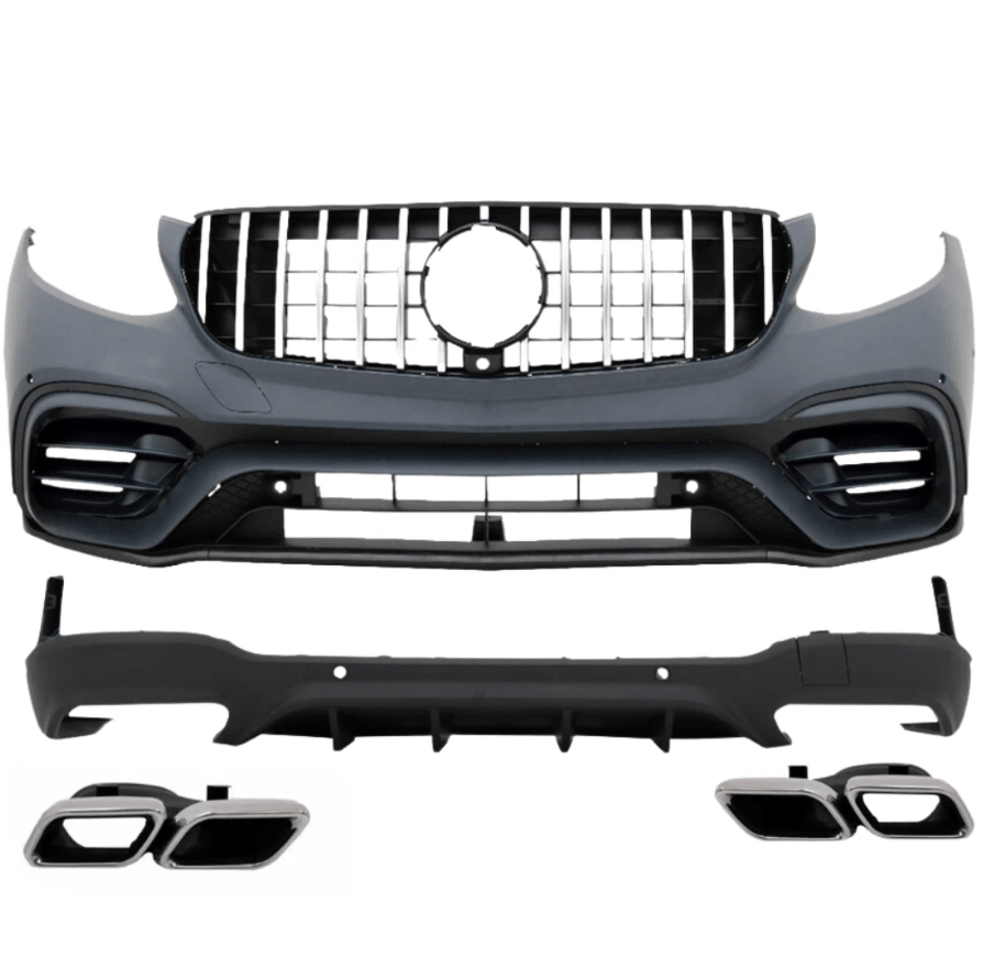 Daves Auto Accessories 2016-2019 Mercedes Benz GLC X253 To GLC63 AMG Front Bumper & Rear Diffuser Kit