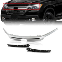 Load image into Gallery viewer, 3PCS Front Bumper Grille Molding Trim Grill Chrome For 2017-2020 Honda Ridgeline