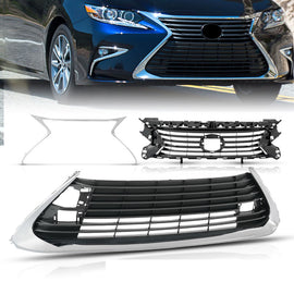 Forged LA 3PCS For 2016-2018 Lexus ES350 ES300h Front Bumper Grille Grill Molding Trim Set