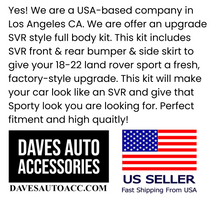 Load image into Gallery viewer, Aftermarket SVR Style Body Kit For 18-22 Land Rover Range Rover Sport L494 USA