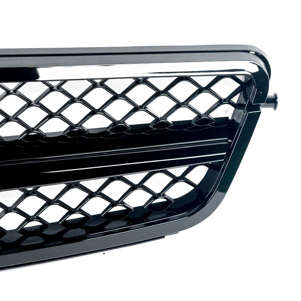 AMG Style Front Bumper Grille Gloss Black For 2007-2014 Benz W204 C300 C180 C350