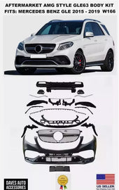 Aftermarket AMG Style Body Kit for 15-19 Mercedes Benz GLE W166 Facelift GLE63.