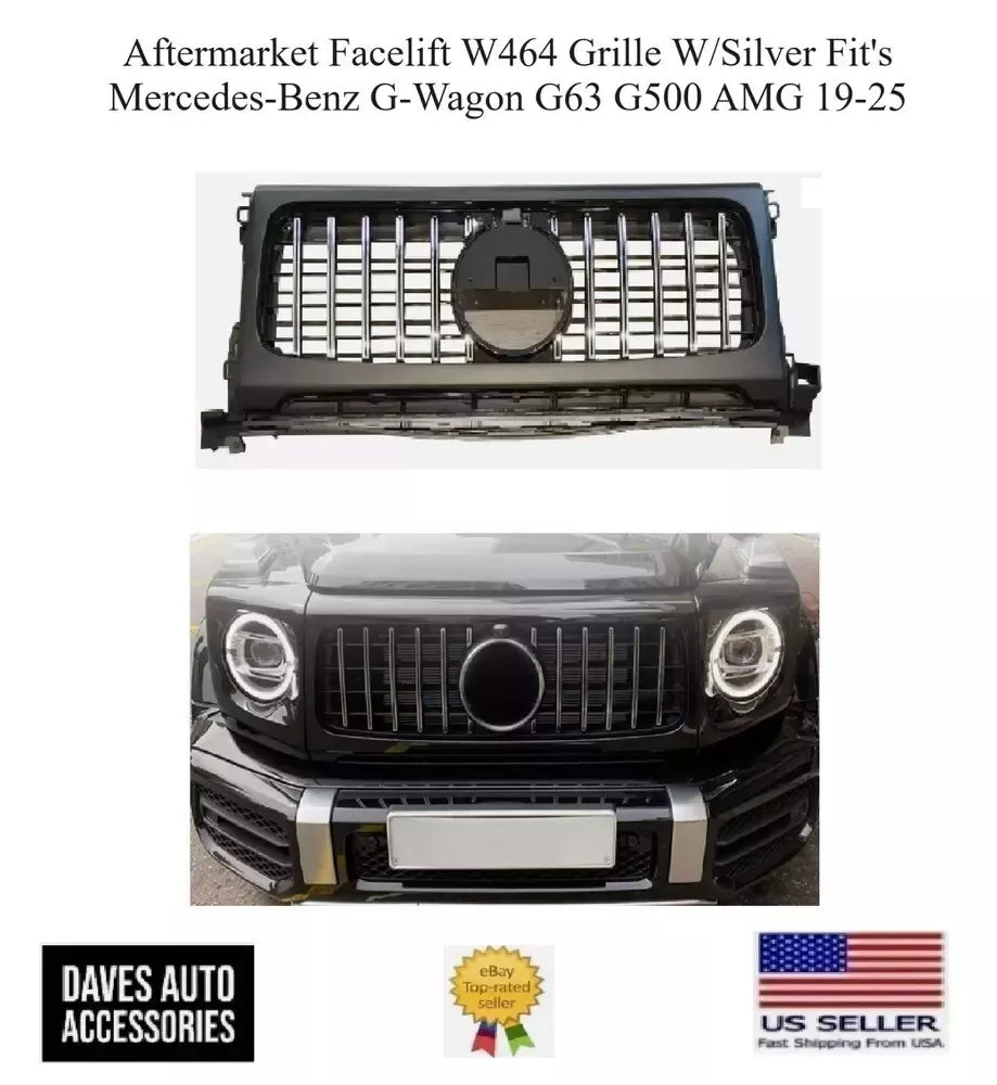 Aftermarket W464 Facelift Grill B-Style Fits Mercedes-Benz G63 AMG 2019-2023