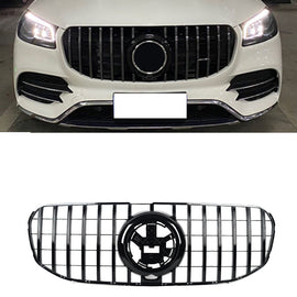All Black Front GT Grille WITH CAMERA HOLE For Mercedes Benz X167 GLS 20-22