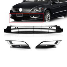 Load image into Gallery viewer, Bumper Lower Grille Chrome Fog Light Cover For 2013-2017 Volkswagen VW CC 3pcs