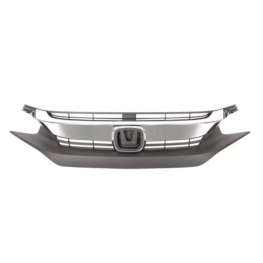 Chrome Front Bumper Upper Grille Grill For 2016 2017 2018 Honda Civic Ho1200231